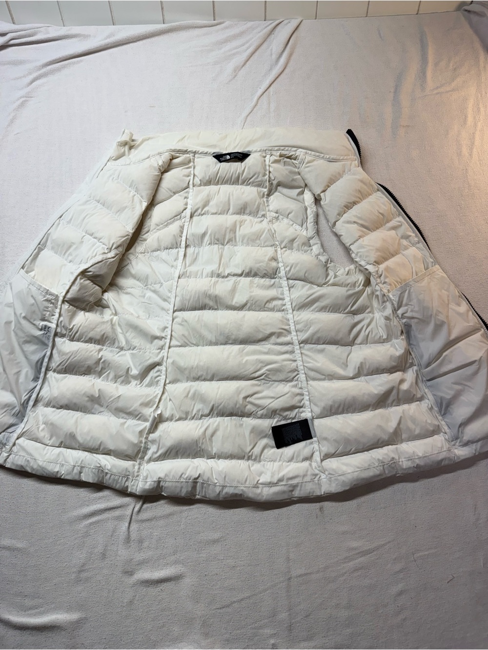 The North Face Women's White Quilted Down Vest - Picture 4 of 7